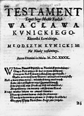 Testament Wacława Kunickiego